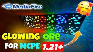 GLOWING ORES Texture Pack For Minecraft PE 1.21 | Glowing Ores For MCPE Latest Version 