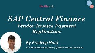 SAP Central Finance Vendor Invoice Payment | SAP Central Finance Training - Pradeep Hota