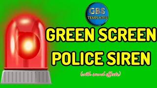Green screen Police Siren