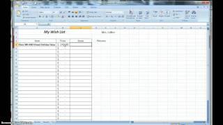 How to Make a Wish List Spreadsheet