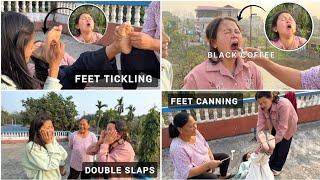 Feet Tikling Vs Canning / Double Hand Slaps / Dark Coffee Drinking Injection Challenge 