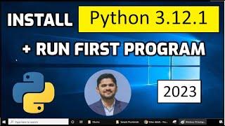 How to install Python 3.12.1 on Windows 10