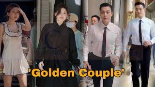 Zhao Lusi & William Chan the golden couple appeared on their matching elegant & classy outfit today