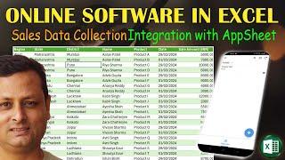 Online Software in Excel | Sales Data Collection Management with Appsheet Integration