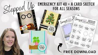 FREE PRINTABLE Wedding and Anniversary Sentiments + Card Sketch Emergency Card Kit V39