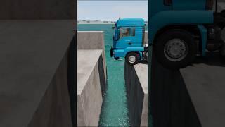 BeamNG.drive - Truck vs broken bridge