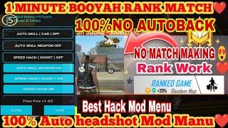 Free fire new update hack mod menu | No AutoBack | NEW RANK WORKING MOD MENU | OB30 |