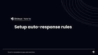 Set up Auto-response Rules