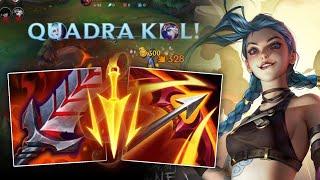 WILD RIFT: DOUBLE QUADRA KILL JINX DOMINATING GAMEPLAY!