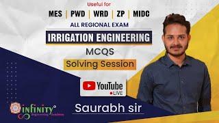 Irrigation MCQ Session- MPSC MES Mains|WRD|PWD|ZP|DFCCIL|SSC-JE