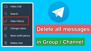 How To Delete Every Message in Your Telegram Group INSTANTLY! ||