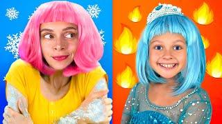 Canción fría vs caliente para niños | Rimas infantiles y canciones infantiles con Maya y Mary