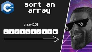How to sort an array in C++ for beginners ️