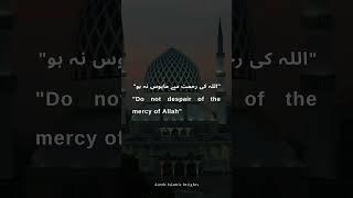 "Do not despair of the mercy of Allah" #allah #shorts #quotes