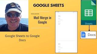 Mail merge in Google.  Google sheets to Google Docs.  Mail Merge