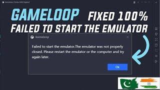 Gameloop launcher error | Fixed 100% failed to start the emulator | GAMELOOP PUBG MOBILE