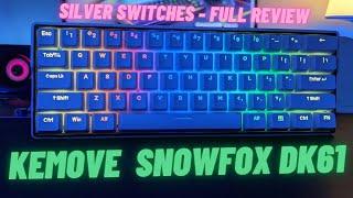 KEMOVE Snowfox DK61 Mechanical Keyboard Review! (Gateron Speed Silver Switches)