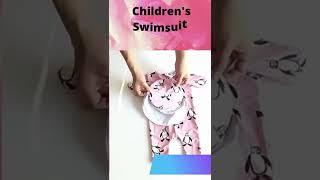 Boys Girls Swimsuit Children's Swimsuit Penguin Printing Kids Bathing Suit Baby Boy Swimwear Hat.