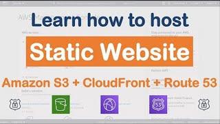 Host a static website on AWS S3 using AWS CloudFront, AWS Route53 and AWS Amplify