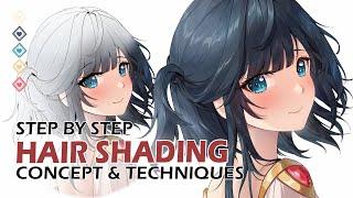 【TUTORIAL】Paint Digital Anime Hair With Me