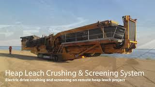 Electric driven crushing and screening heap leach project