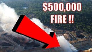  $500,000 FIRE  CAT D6 Fights Landfill Fire