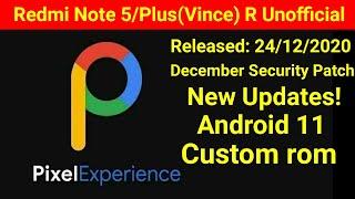 Pixel Experience Rom (Unofficial) For Redmi Note 5 / Redmi 5 Plus (Vince) | Android 11 | New Updates