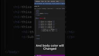 How to change text color and background color |HTML-basic| Code vila | lesson-no-2 |