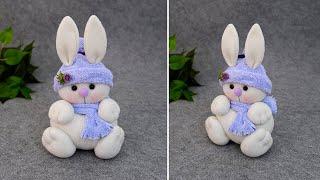 Symbol 2023  Cute Bunny in hat ️ No pattern