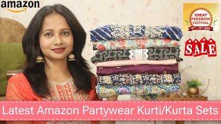 Latest Amazon Partywear Kurti/Kurta Set Haul | Rakshabandhan Special | Ranjana R