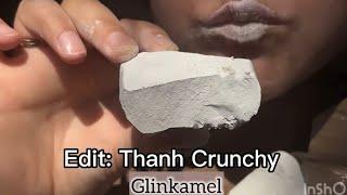 ASMR Relax crunchy many types of dry clayDry chalk White Mountain Cookies clay🪵Sandine clay