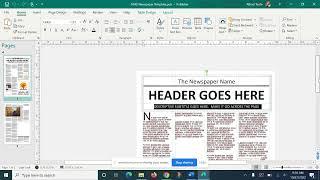 Publisher Create 4 Column Newspaper Template