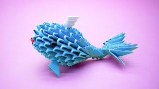 How to make a 3D origami Small Whale