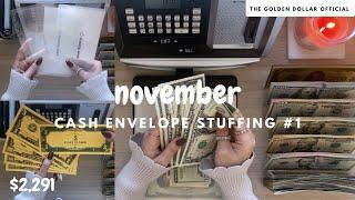 november cash envelope stuffing | paycheck #1 | new product drop 