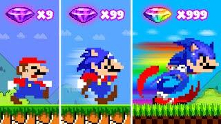 Mario and Sonic. But Moons Make Mario Becomes SONIC in Super Mario Bros. | ADN MARIO GAME