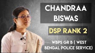 CHANDRAA BISWAS | DSP RANK 2 | WBCS Gr B 2019 | Mock Interview Session @AbhirupDreamBig