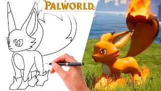 How To Draw FOXPARKS From PALWORLD | Palworld Drawing