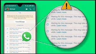 Fix WhatsApp Waiting For This Message issue on Android | Recover WhatsApp Waiting For This Message