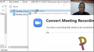 Convert zoom recorded files without ztscoder: zoom recorded files won't convert when double-clicked