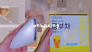 unboxing Teazen Kombucha & Face Factory Cell liner 