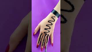 أسهل نقش حنه بالشوكة full hand stylish mehndi design - henna design for beginners | mehandi design