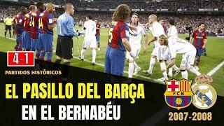 El CLÁSICO del PASILLO  del Barça al Real Madrid (2008) Real Madrid 4 Barcelona 1