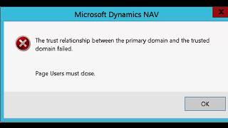 Fix : Trust relationship between two domains failed