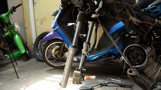 Tutorial Service Shock Depan Yamaha Jupiter MX