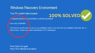 Your PC Couldn't start properly with Error code 0xc0000001 In Windows 10/11/8