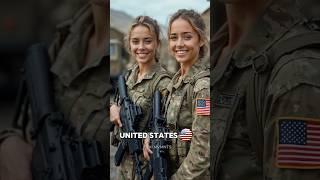 COUNTRIES AS WOMEN OF WAR - TWINS Ep.5 #CapCut #ai #midjourney #army #patrol #woman #beauty #beauty