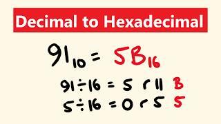 How to Convert Decimals to Hexadecimal