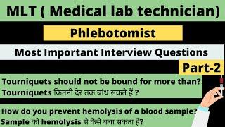 Lab Technician | BSC MLT | phlebotomy | Interview Questions and Answers | in Hindi | Part-2