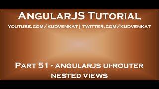 AngularJS ui router nested views