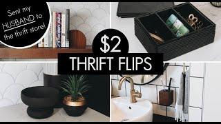 Thrift Flip Home Decor on a budget| Sent my HUSBAND to the thrift store!